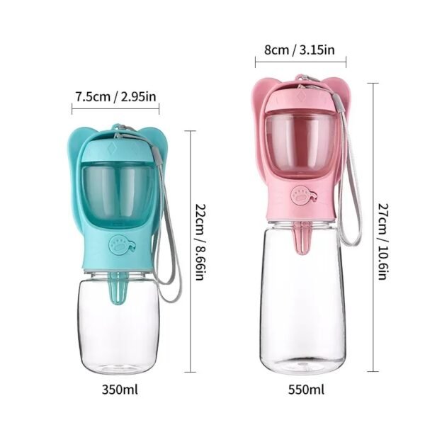 Bebedero Botella 350ml Portatil Perros Mascotas Ideal Paseos - Imagen 4