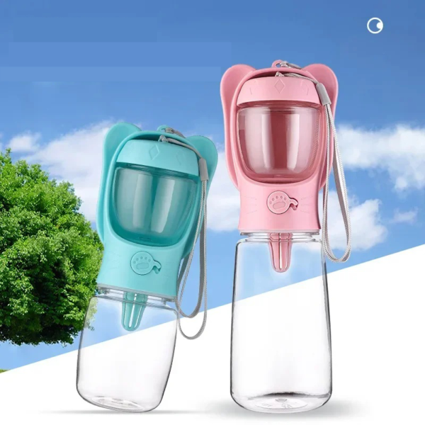 Bebedero Botella 350ml Portatil Perros Mascotas Ideal Paseos - Imagen 2