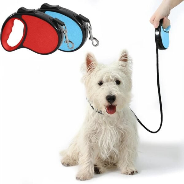 Correa Retractil Extensible 5 Mts Cinta Perro Mediano 15kg - Imagen 6