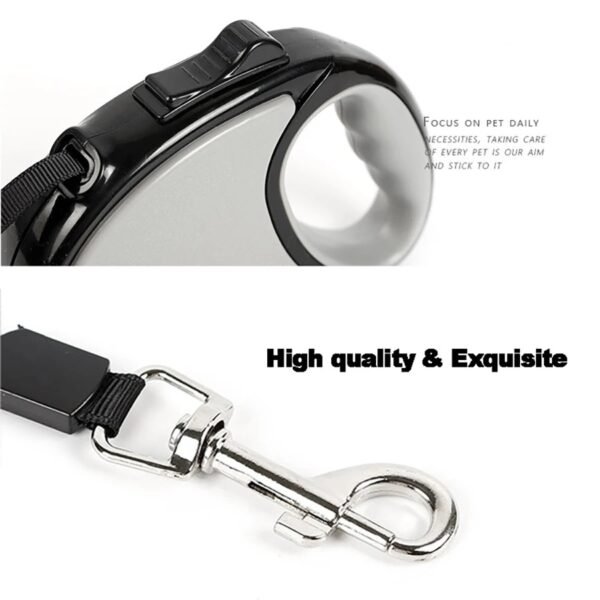 Correa Retractil Extensible 5 Mts Cinta Perro Mediano 15kg - Imagen 5