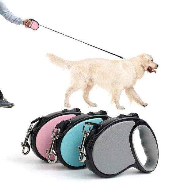Correa Retractil Extensible 5 Mts Cinta Perro Mediano 15kg - Imagen 2