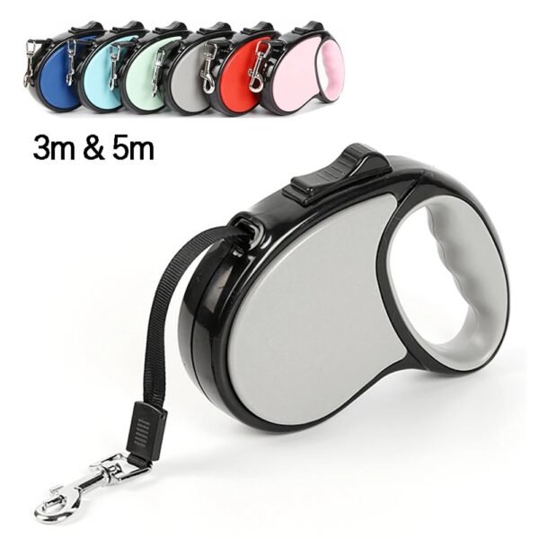 Correa Retractil Extensible 5 Mts Cinta Perro Mediano 15kg - Imagen 4